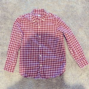Gap • Kid's Gingham Red and White Dress Shirt Size 10
